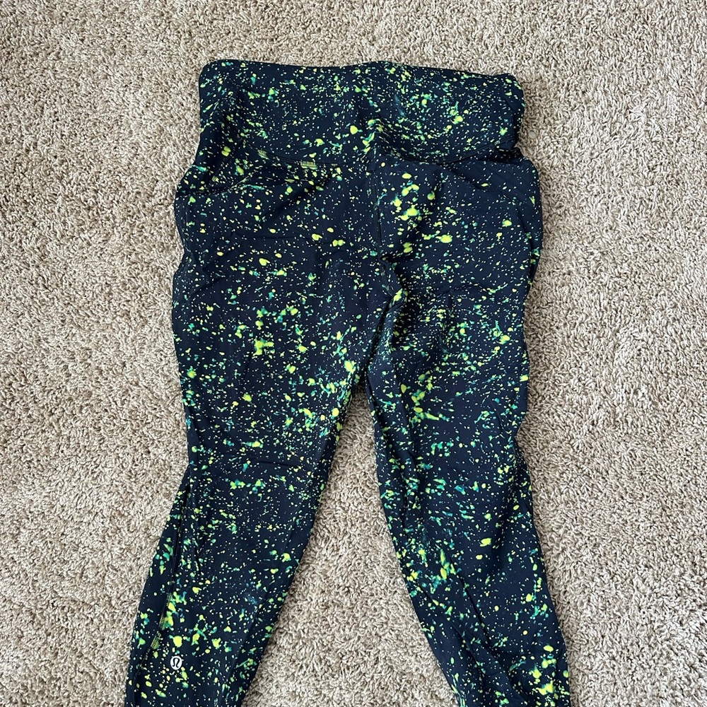 Lululemon Base Pace High Rise Crop 23 inch in Sparks fly